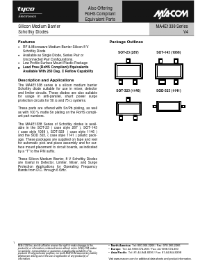 MA4E1338B-1146T Datasheet PDF Tyco Electronics