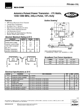 PH1090-175L Datasheet PDF Tyco Electronics