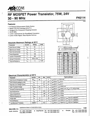 FH2114 Datasheet PDF Tyco Electronics