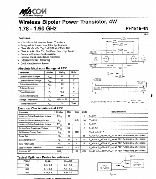 PH1819-4N Datasheet PDF Tyco Electronics