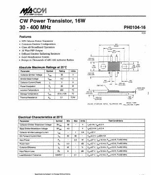 PH0104-16 Datasheet PDF Tyco Electronics