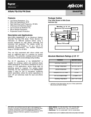 MA4AGP907-W Datasheet PDF Tyco Electronics
