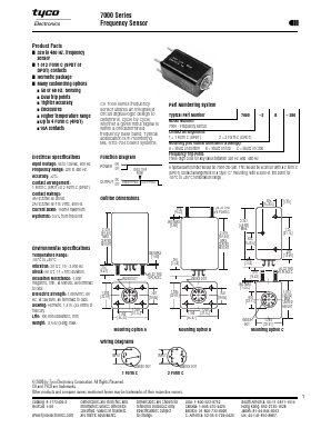 7000-1A-380 Datasheet PDF Tyco Electronics