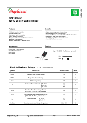 MSF10120V1 Datasheet PDF Shenzhen Meipusen Semiconductor Co., Ltd