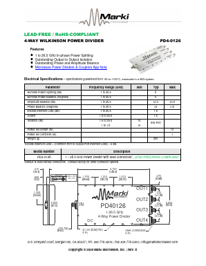 PD4-0126 Datasheet PDF Marki Microwave
