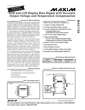 MAX1729EUB Datasheet PDF Maxim Integrated