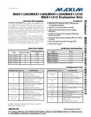 MAX11200EVKIT Datasheet PDF Maxim Integrated