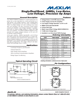 MAX414CSD Datasheet PDF Maxim Integrated