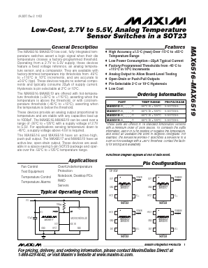 MAX6517UKP095 Datasheet PDF Maxim Integrated