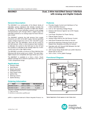 MAX9621AUB+T Datasheet PDF Maxim Integrated