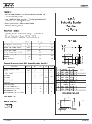 B5819XP Datasheet PDF Micro Commercial Components