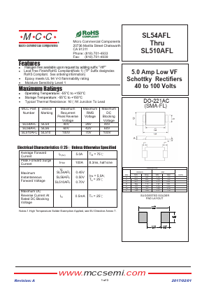 SL510AFL Datasheet PDF Micro Commercial Components