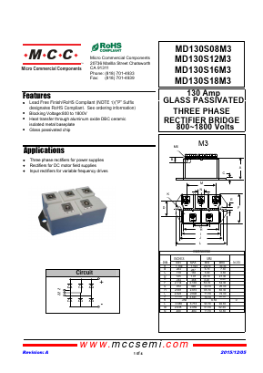 MD130S16M3 Datasheet PDF Micro Commercial Components