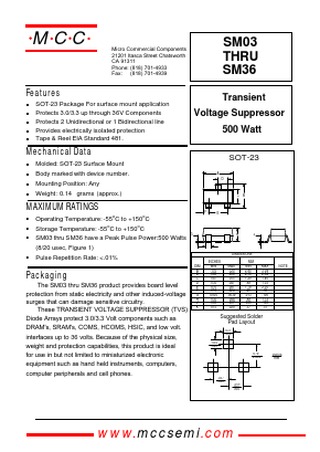SM36 Datasheet PDF Micro Commercial Components
