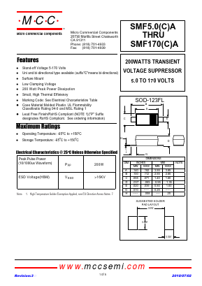 SMF58A Datasheet PDF Micro Commercial Components