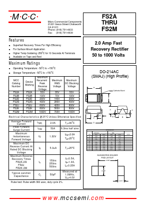 FS2D Datasheet PDF Micro Commercial Components