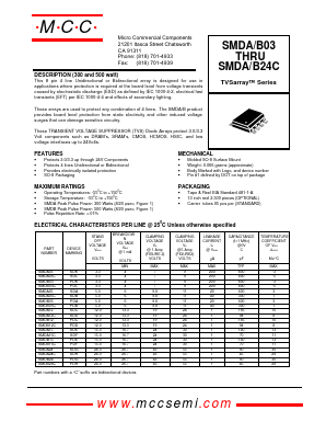 SMDA03C Datasheet PDF Micro Commercial Components