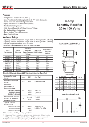SK345AFL Datasheet PDF Micro Commercial Components