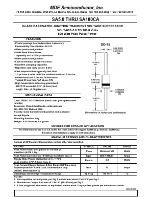 SA54 Datasheet PDF MDE Semiconductor