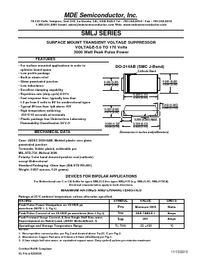 SMLJ70 Datasheet PDF MDE Semiconductor