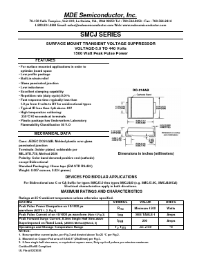 SMCJ10CA Datasheet PDF MDE Semiconductor