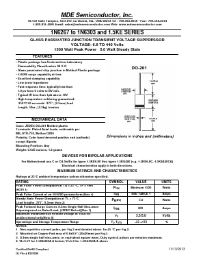 1.5KE51 Datasheet PDF MDE Semiconductor