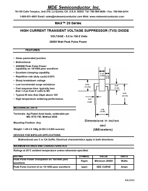 MAX20-14.0CA Datasheet PDF MDE Semiconductor