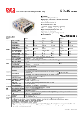 RD-35A Datasheet PDF Mean Well Enterprises Co., Ltd.