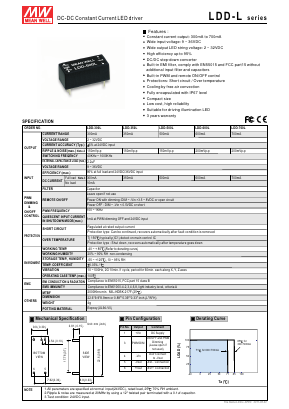 LDD-300L Datasheet PDF Mean Well Enterprises Co., Ltd.