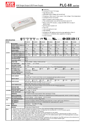 PLC-60-24 Datasheet PDF Mean Well Enterprises Co., Ltd.