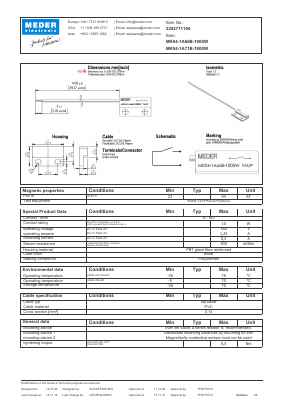 MK041A66B1000W Datasheet PDF Meder Electronic