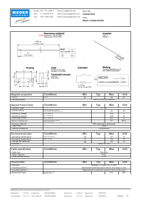 MK041A66B8000W Datasheet PDF Meder Electronic