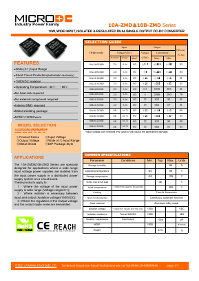 10B2412ZMD Datasheet PDF Microdc power Technology Co., Ltd