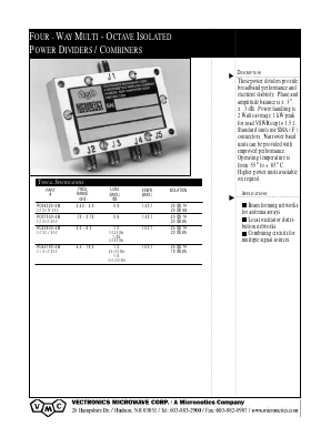 PD07540-4M Datasheet PDF Micronetics, Inc.