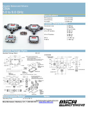 C50A Datasheet PDF Micronetics, Inc.