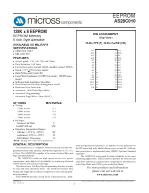 AS28C010CW-20/XT Datasheet PDF Micross Components