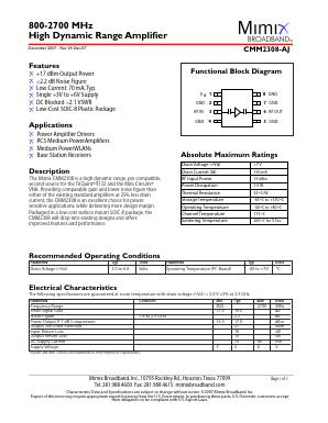 PB-CMM2308-AJ-0000 Datasheet PDF Mimix Broadband
