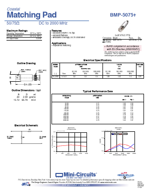 BMP-5075+ Datasheet PDF Mini-Circuits