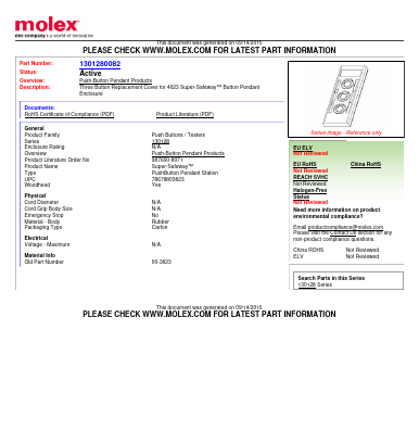 1301280082 Datasheet PDF Molex Connectors