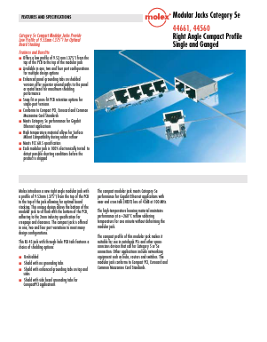 44560-0001 Datasheet PDF Molex Connectors