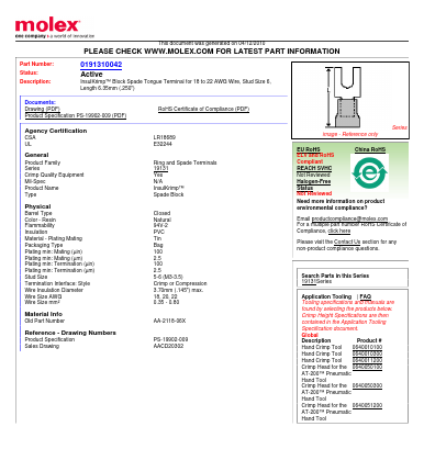 AA-2118-06X Datasheet PDF Molex Connectors