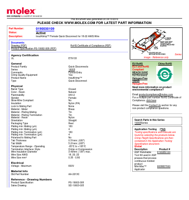 AA-2213C Datasheet PDF Molex Connectors
