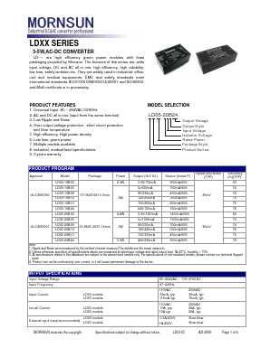 LD05-20B03 Datasheet PDF MORNSUN Science& Technology Ltd.