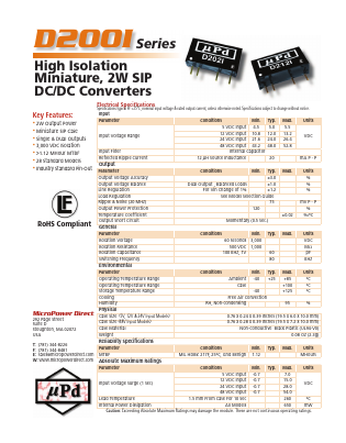 D235I Datasheet PDF MicroPower Direct, LLC