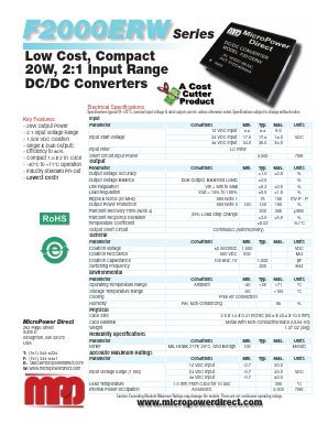 F2008ERW Datasheet PDF MicroPower Direct, LLC