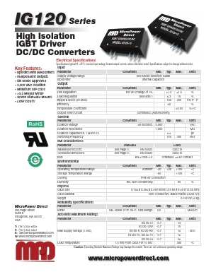 IG120 Datasheet PDF MicroPower Direct, LLC