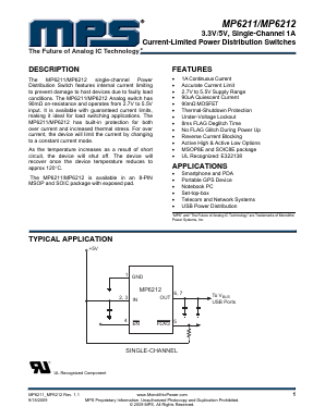 MP6212DN-LF Datasheet PDF Monolithic Power Systems