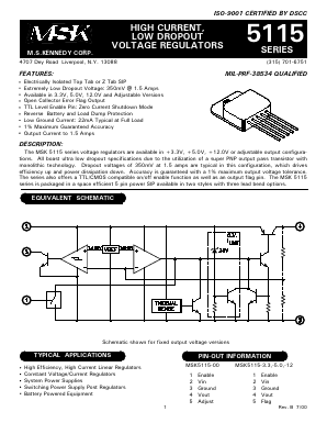 MSK5115-12ZU Datasheet PDF M.S. Kennedy Corporation