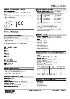 CLSE-20 Datasheet PDF M-System Co.,Ltd.