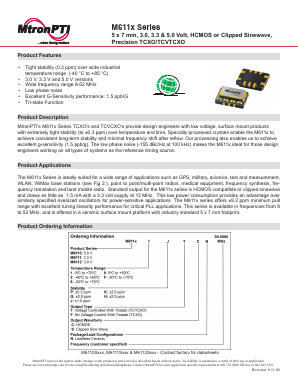 M61102JFSN Datasheet PDF MTRONPTI